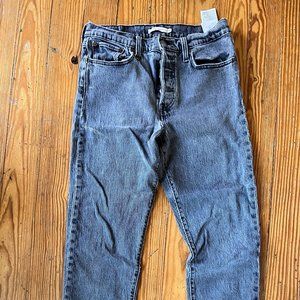 Levi's Faded Black Wedgie Straight Denim Jeans